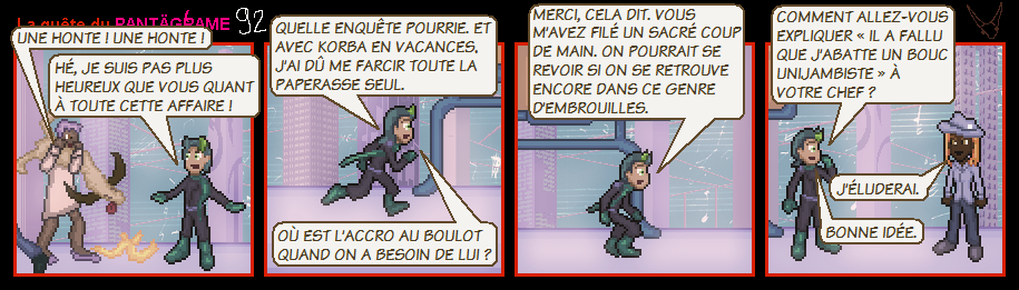 Hors-champ : un gag hilarant avec le figurant qui porte le bouc unijambiste glissant sur une peau de banane. C’est formidablement comique, votre esprit ne supporterait pas une pareille vision.