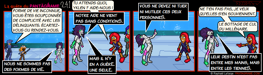 Tilda, hors-champ : "... Ne pas tuer, ne pas mutiler ? Tu parles d'une méchante menaçante..."